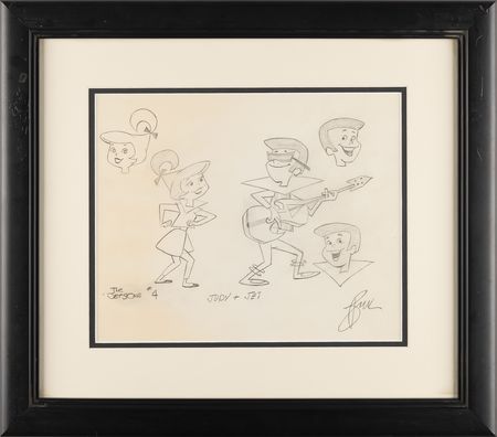 Lot #408 Judy Jetson and Jet Screamer production model sheet from The Jetsons - Image 1