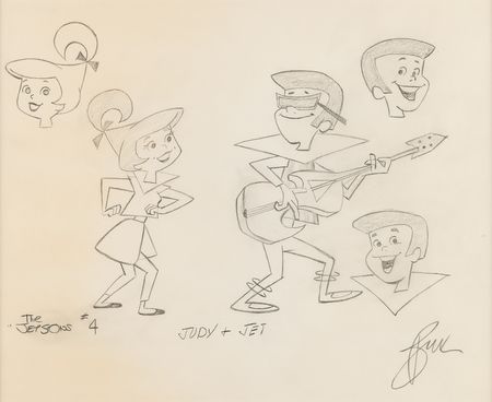 Lot #408 Judy Jetson and Jet Screamer production model sheet from The Jetsons - Image 2