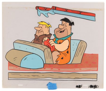 Lot #406 Fred Flintstone and Barney Rubble production cels from The Flintstones - Image 2