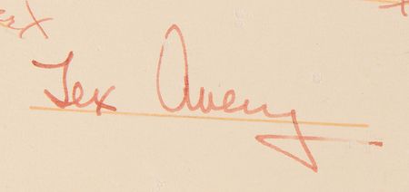 Lot #405 Tom and Jerry oversized hand-painted 1951 Christmas Card presented to Fred Quimby, signed by (70+) MGM animation department employees including Bill Hanna, Joe Barbera, Tex Avery, and more - (27˝ x 34.5˝) - Image 4