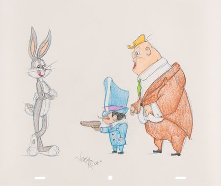 Lot #517 Virgil Ross Signed Original Drawing of