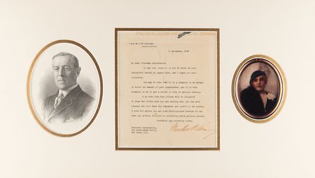 Lot #113 Woodrow Wilson Typed Letter Signed as President to the Granddaughter of U. S. Grant - Image 1