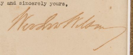 Lot #113 Woodrow Wilson Typed Letter Signed as President to the Granddaughter of U. S. Grant - Image 3
