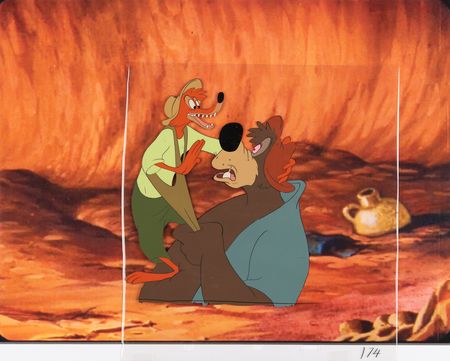 Lot #377 Br'er Fox and Br'er Bear production cel from Song of the South - Image 2