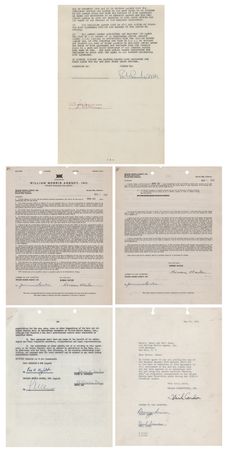 Lot #699 Writers (4) Documents Signed: Mailer, Michener, Simon, and Warren - Image 1