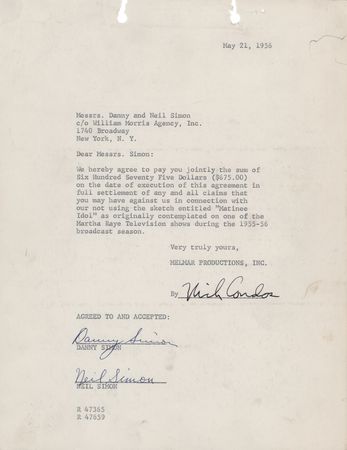 Lot #699 Writers (4) Documents Signed: Mailer, Michener, Simon, and Warren - Image 3