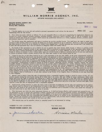 Lot #699 Writers (4) Documents Signed: Mailer, Michener, Simon, and Warren - Image 4