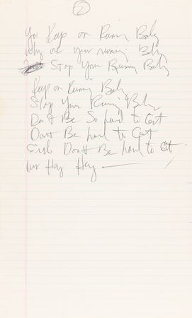 Lot #713 Rick James Original Handwritten Song Lyrics for 'Hard to Get' - Image 3