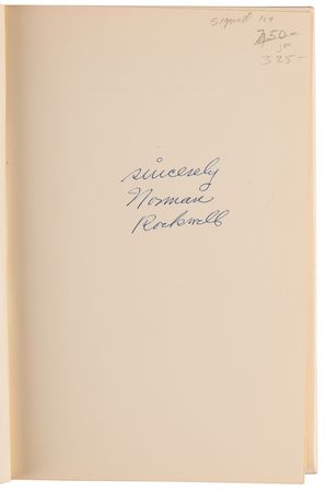 Lot #337 Norman Rockwell Signed Book - My Adventures as an Illustrator - Image 4