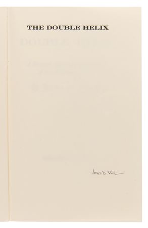 Lot #168 DNA: James D. Watson Signed Book - The Double Helix - Image 4