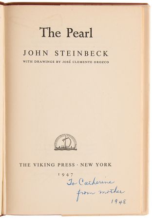 Lot #688 John Steinbeck: The Pearl (First Edition) - Image 2