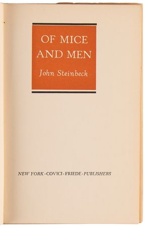 Lot #687 John Steinbeck: Of Mice and Men (First Edition) - Image 2
