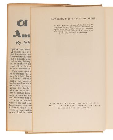 Lot #687 John Steinbeck: Of Mice and Men (First Edition) - Image 4
