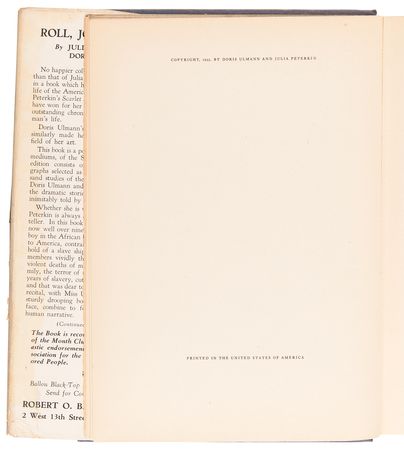 Lot #676 Julia Peterkin and Doris Ulmann: Roll, Jordan, Roll (First Edition) - Image 4
