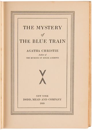 Lot #576 Agatha Christie: The Mystery of the Blue Train (First American Edition) - Image 2