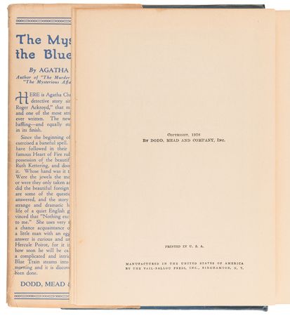 Lot #576 Agatha Christie: The Mystery of the Blue Train (First American Edition) - Image 4