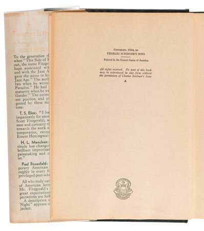 Lot #653 F. Scott Fitzgerald: Tender Is the Night (First Edition) - Image 4