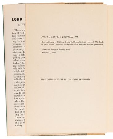 Lot #587 William Golding: Lord of the Flies (First American Edition) - Image 4