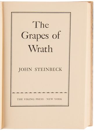 Lot #606 John Steinbeck: The Grapes of Wrath (First Edition) - Image 2