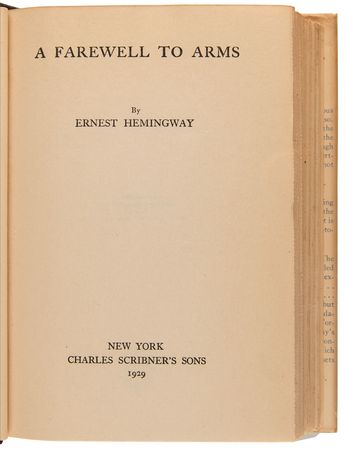 Lot #593 Ernest Hemingway: A Farewell to Arms (First Edition) - Image 3