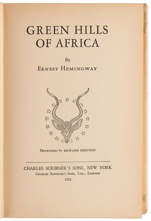 Lot #660 Ernest Hemingway: Green Hills of Africa (First Edition) - Image 2