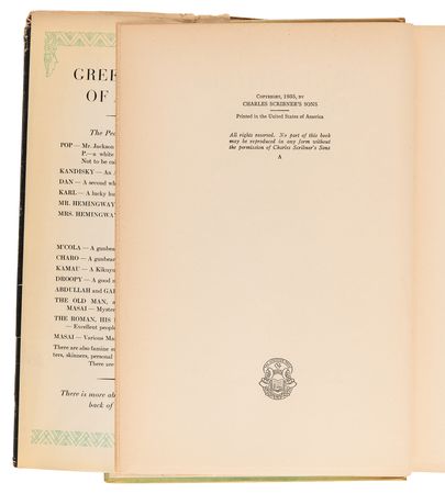 Lot #660 Ernest Hemingway: Green Hills of Africa (First Edition) - Image 4