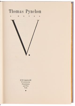 Lot #678 Thomas Pynchon: V. (First Edition) - Image 2