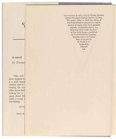 Lot #678 Thomas Pynchon: V. (First Edition) - Image 4