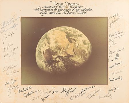 Lot #303 NASA Astronauts Multi-Signed (38) Oversized Photograph with (8) Moonwalkers - Image 1