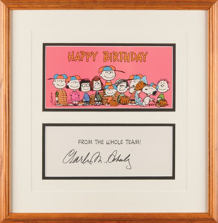 Lot #550 Charles Schulz Signature - Image 1