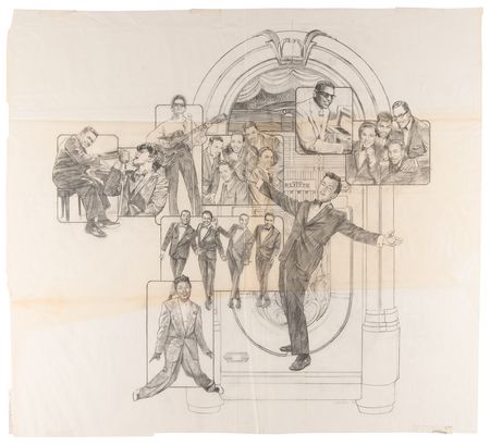 Lot #775 Rock and Roll Musicians: Joann Daley (3) Original Drawings - Image 2