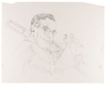 Lot #741 Glenn Miller: Joann Daley (4) Original Sketches and Painting - Image 3