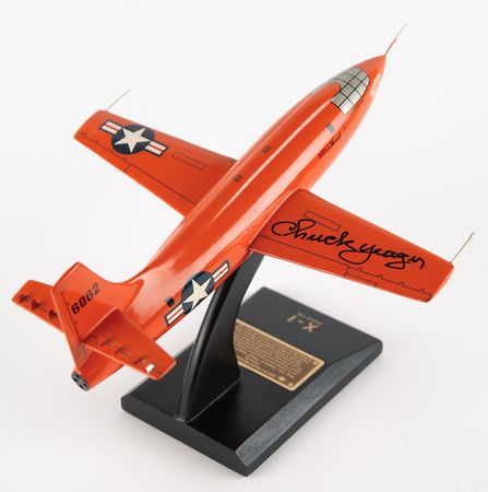 Lot #286 Chuck Yeager Signed ‘Glamorous Glennis’ Bell X-1 Model - Image 1