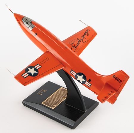 Lot #286 Chuck Yeager Signed ‘Glamorous Glennis’ Bell X-1 Model - Image 2