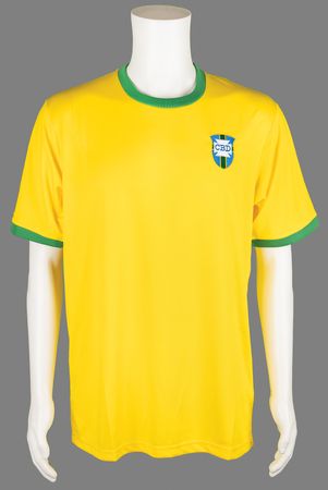 Lot #929 Pele Signed Brazil Soccer Jersey - Image 3