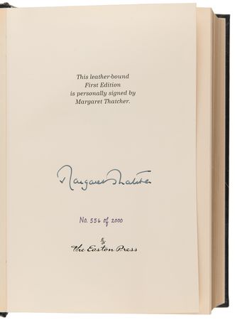 Lot #224 Margaret Thatcher Signed Book - The Downing Street Years (Ltd. Ed. #556/2000) - Image 4