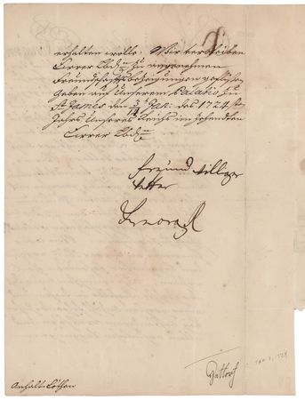 Lot #187 King George I Letter Signed to Leopold, Prince of Anhalt-Köthen - Image 2