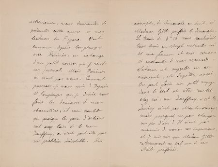 Lot #654 Camille Flammarion Autograph Letter Signed: 