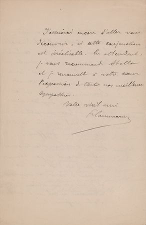 Lot #654 Camille Flammarion Autograph Letter Signed: 