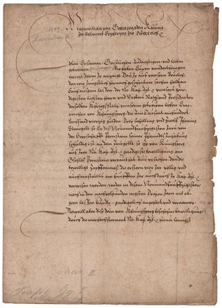 Lot #196 Maximilian II, Holy Roman Emperor Letter Signed - Image 1