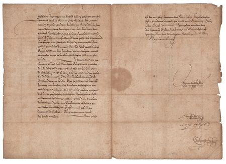 Lot #196 Maximilian II, Holy Roman Emperor Letter Signed - Image 2