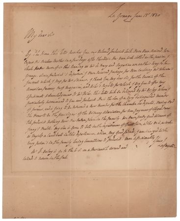 Lot #256 Marquis de Lafayette Autograph Letter Signed - Image 1