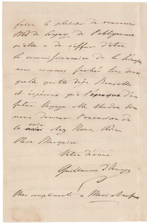 Lot #191 King William II of the Netherlands Autograph Letter Signed - Image 2