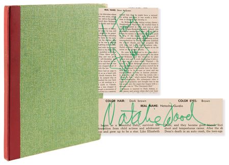 Lot #874 Steve McQueen and Natalie Wood Signed Book with (30+) Hollywood Signatures - Image 1