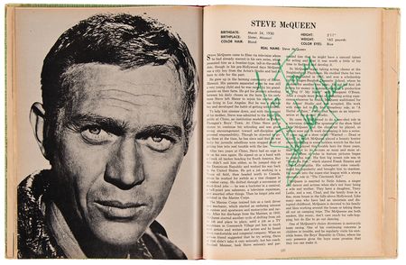 Lot #874 Steve McQueen and Natalie Wood Signed Book with (30+) Hollywood Signatures - Image 3