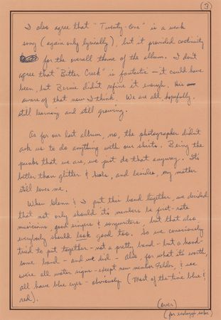 Lot #756 Eagles: Don Henley Lengthy Autograph Letter Signed on Desperado, the Band's Identity, and How to Succeed in the Music Industry - Image 3