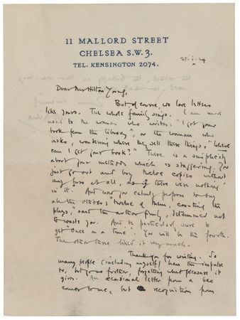 Lot #673 A. A. Milne Autograph Letter Signed on Selling Dozens of Books - Image 1