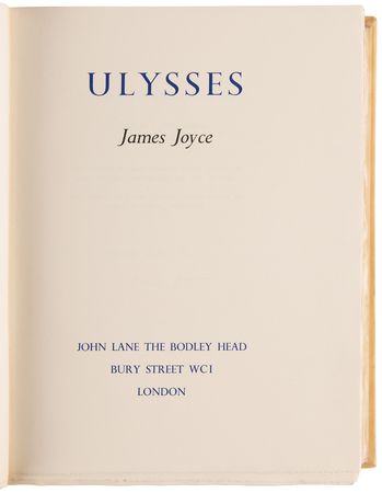 Lot #597 James Joyce Signed Book - Ulysses (Ltd. Ed. #6/100, Published by The Bodley Head in 1936) - Image 5