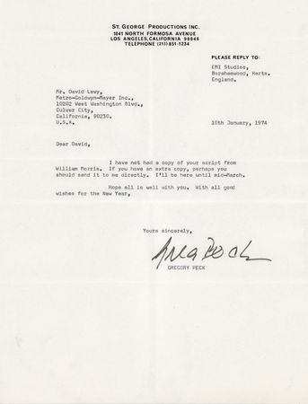 Lot #670 Harper Lee: First UK Edition of To Kill a Mockingbird, with Typed Letter Signed by Gregory Peck - Image 4