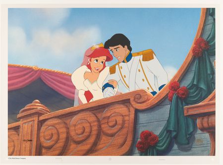 Lot #390 Ariel and Prince Eric limited edition cel from The Little Mermaid (Ltd. Ed. #151/500) - Image 1